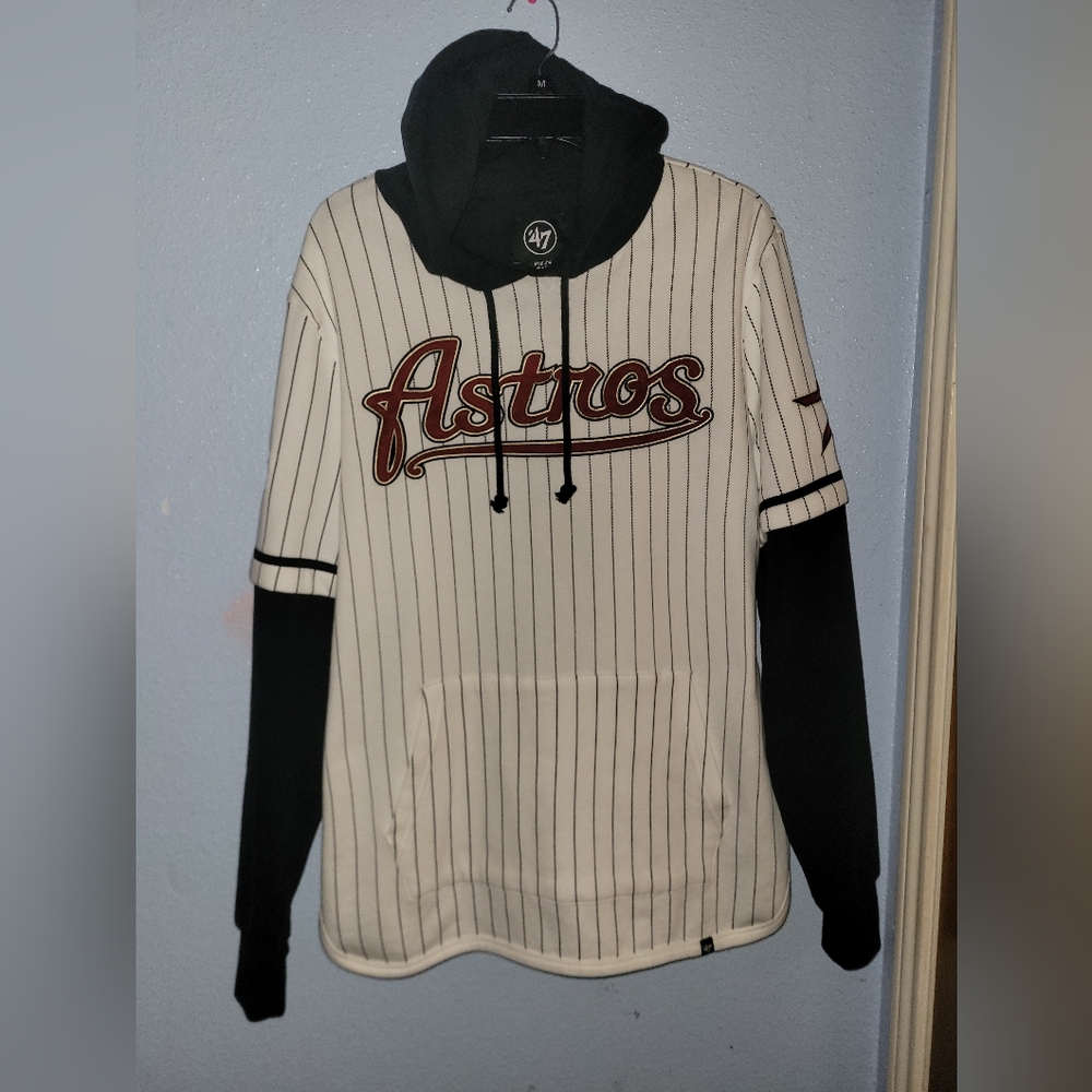 Astros Striped Hoodie 47 Brand